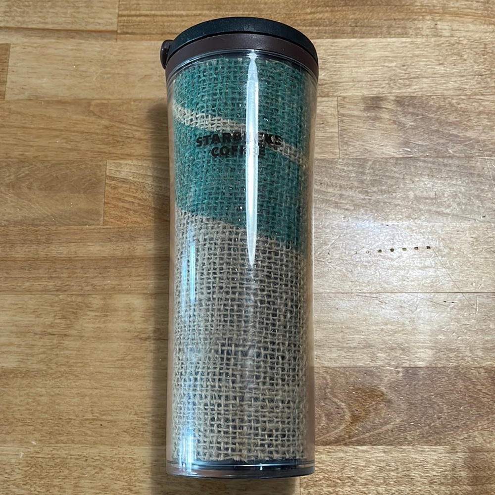2010 16 Ounce Burlap Starbucks Tumbler